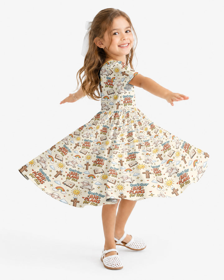 God's Got Big Plans For Me Bamboo Twirl Dress