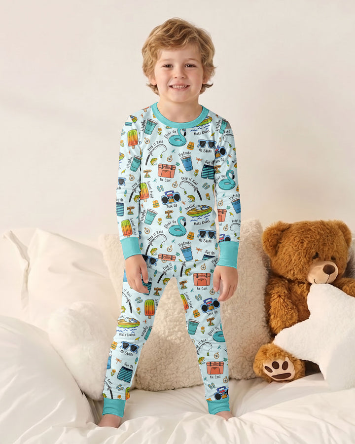 Lake Days Bamboo Two Piece Long Sleeve Pajama Set