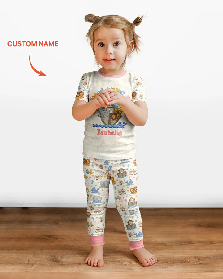 CUSTOM Template Bamboo Two Piece Short Sleeve Pyjamas Set