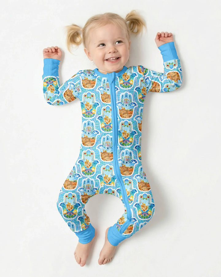 Hamsa Hand Bamboo Convertible Zippy