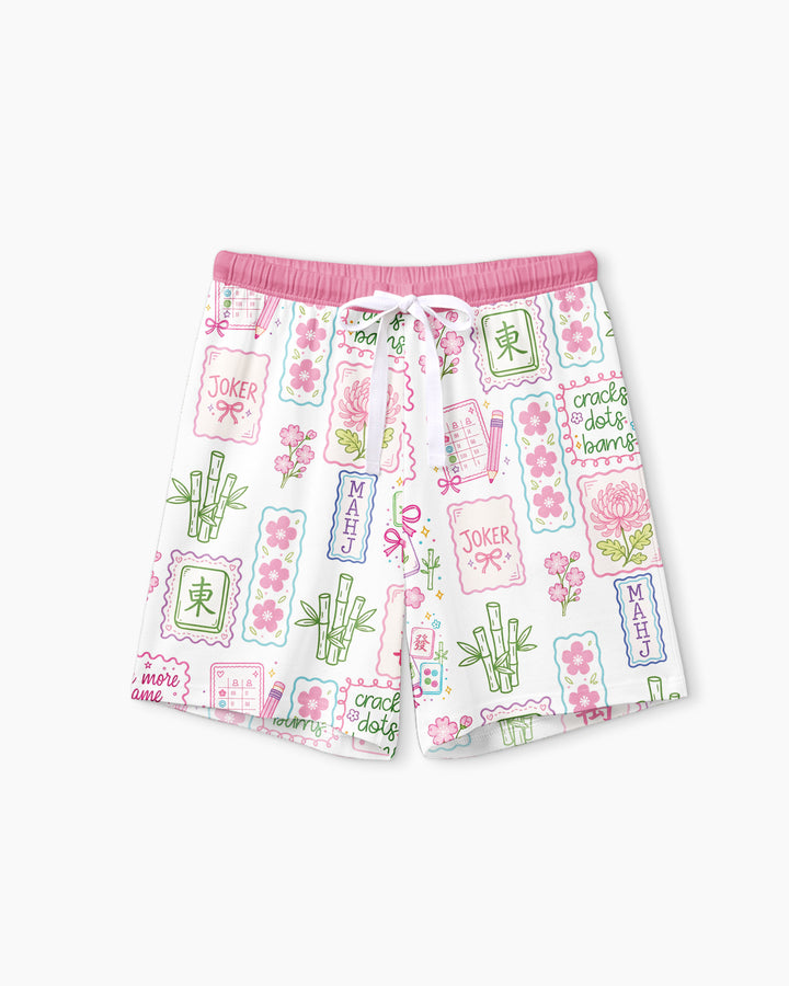 Cracks, Dots & Bams Mommy & Me Matching Bamboo Women Short Sleeve Short Pajama Set