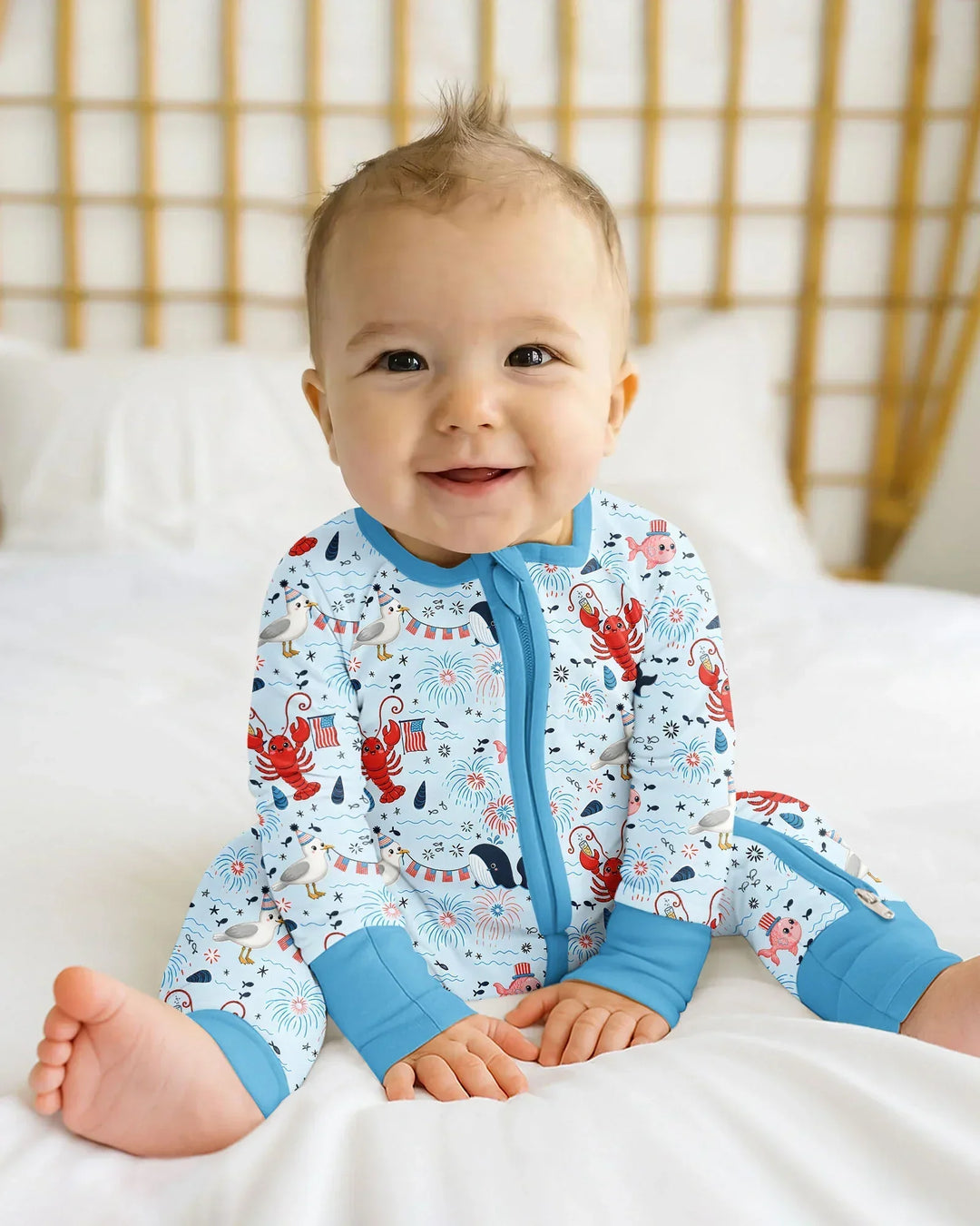 Celebrate 4th of July Family Matching Bamboo Convertible Zippy