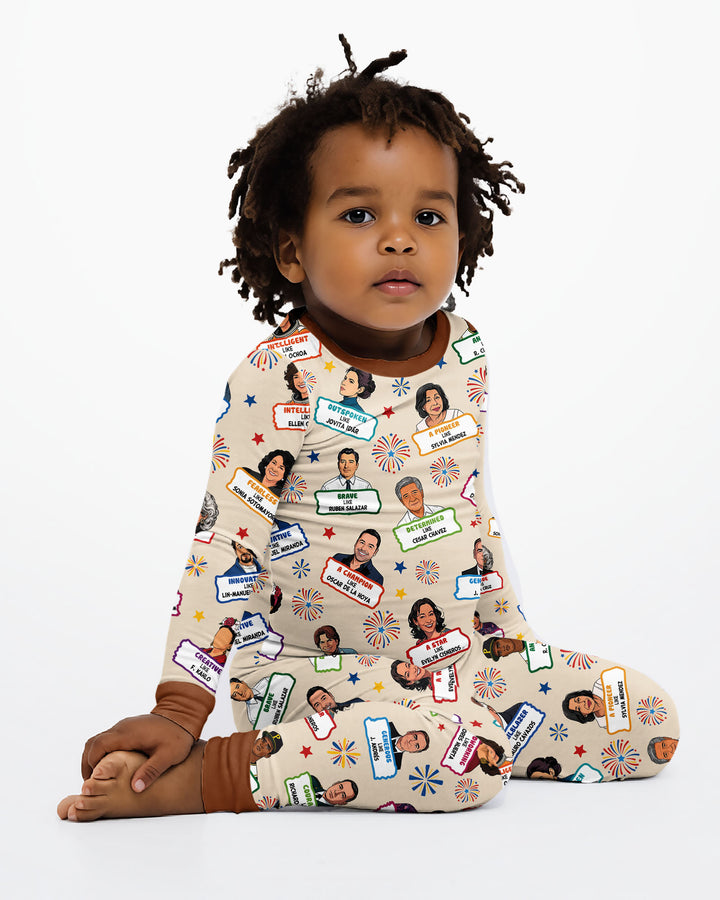 Template Bamboo Two Piece Long Sleeve Pyjamas Set