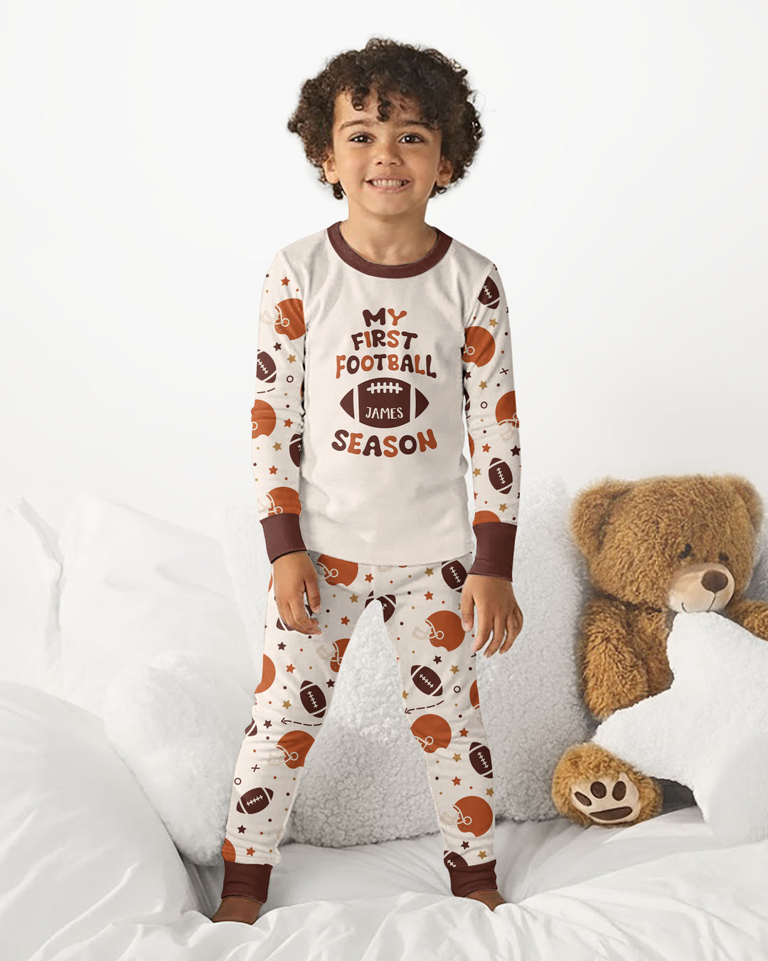 My First Football Season Bamboo Two Piece Long Sleeve Pajama Set