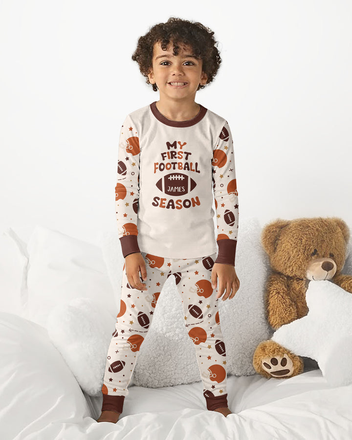My First Football Season Bamboo Two Piece Long Sleeve Pajama Set