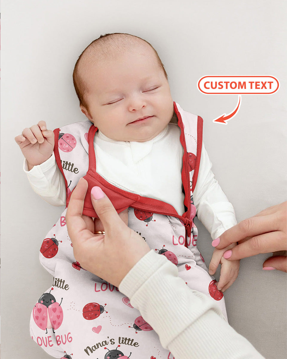 Personalized Grandma's Little Love Bug Bamboo Sleep Bag