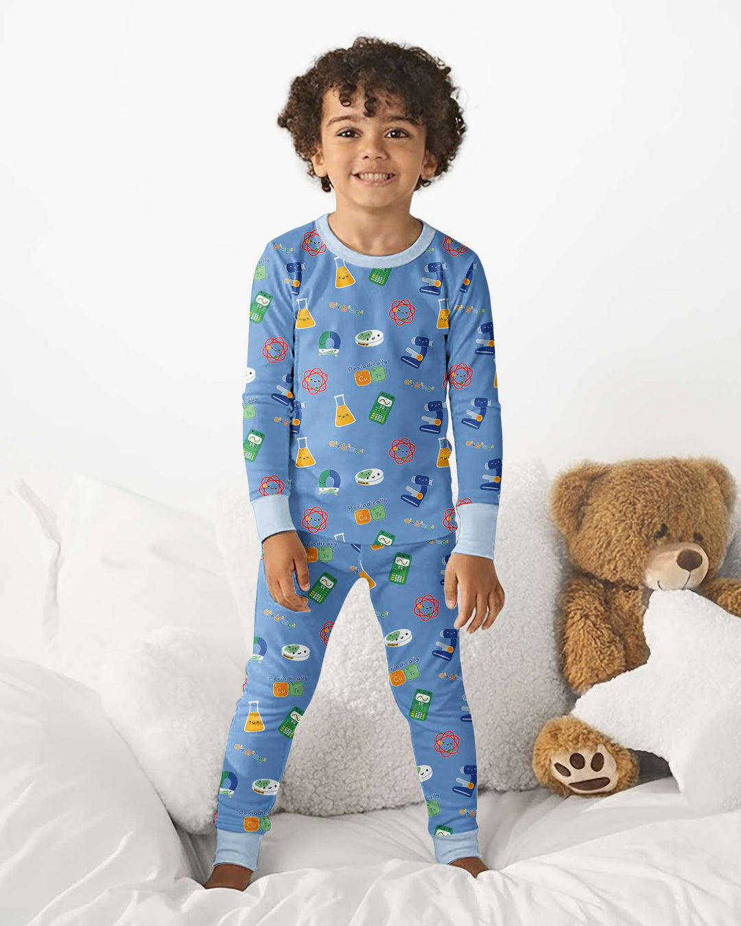 Scientist Lover Family Matching Bamboo Two Piece Long Sleeve Pajama Set