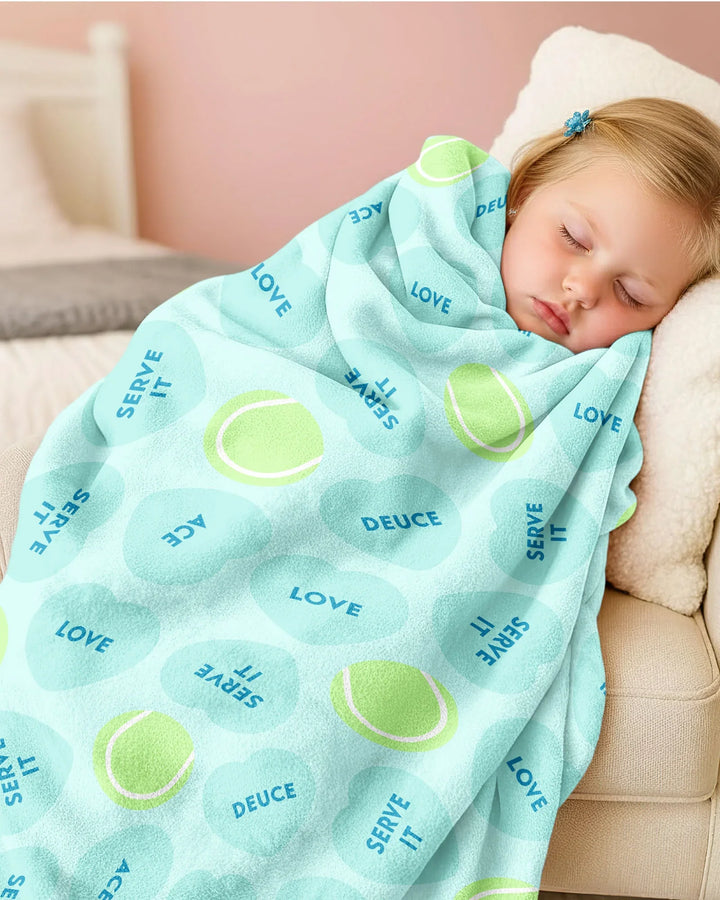 Tennis with Love Bamboo Blanket