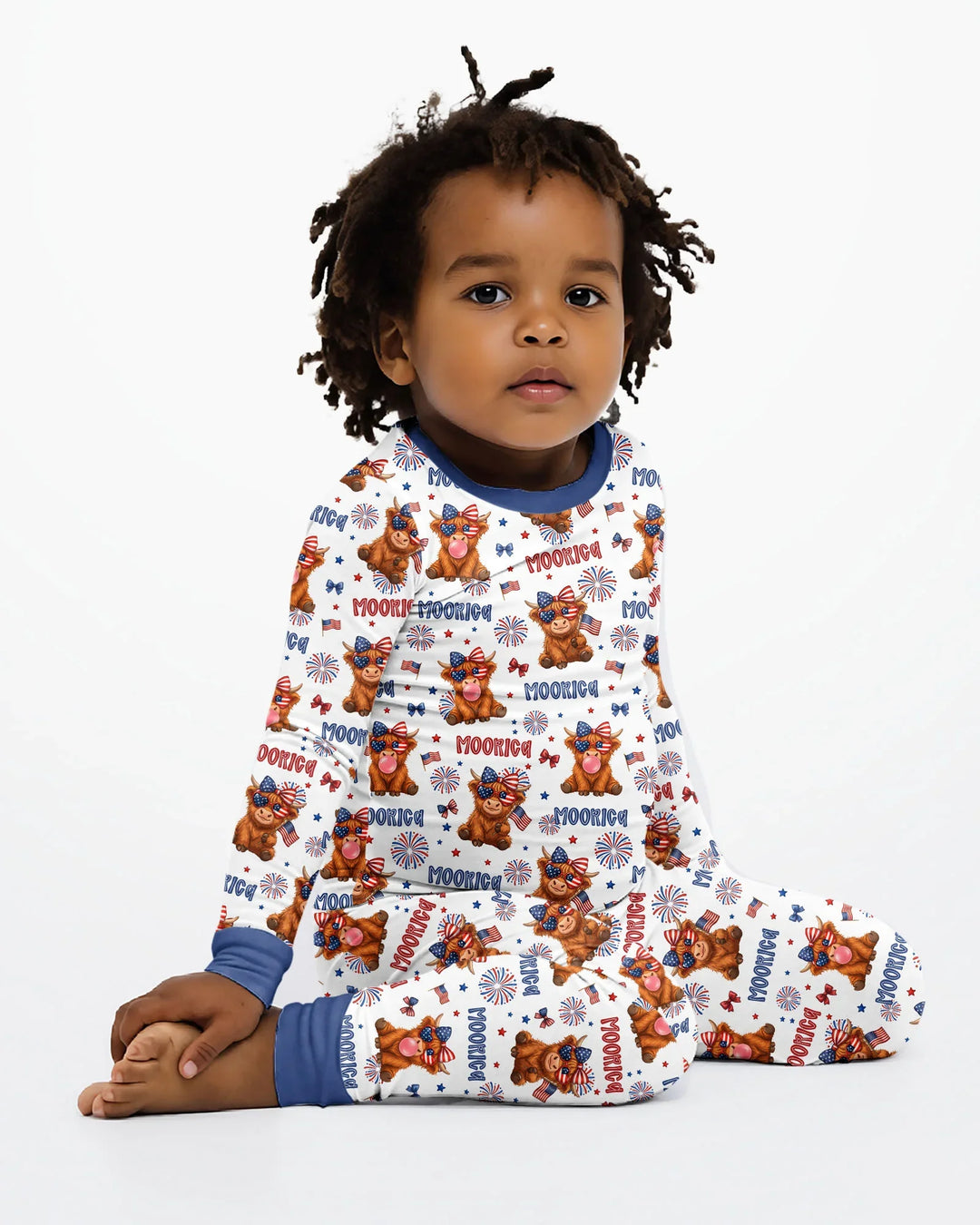Moo-Rica Cowgirl Bamboo Two Piece Long Sleeve Pajama Set