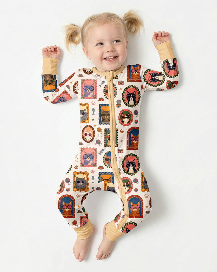 Vintage Cat Portraits Bamboo Convertible Zippy