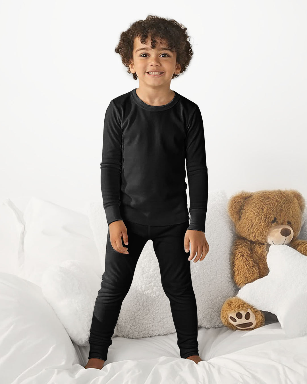 Black Bamboo Two Piece Pyjamas Set