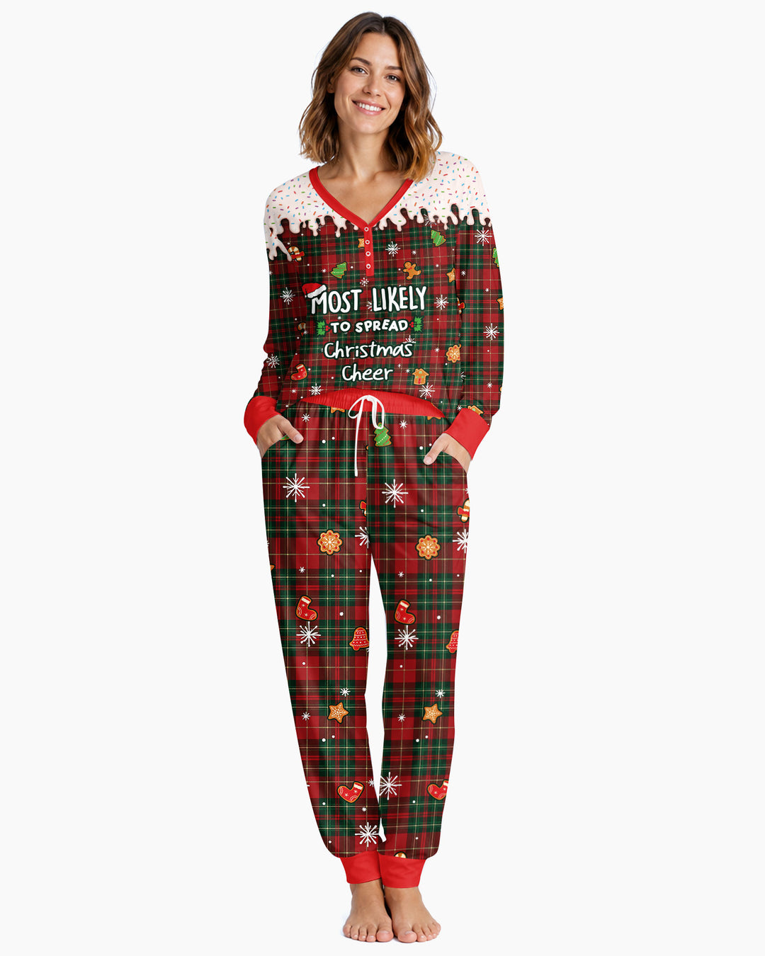 Funny Christmas Family Matching Bamboo Women Pajama Set
