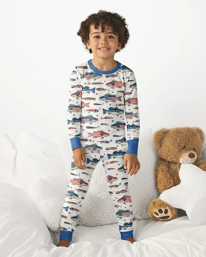 Hooked On Freedom Bamboo Two Piece Long Sleeve Pajama Set