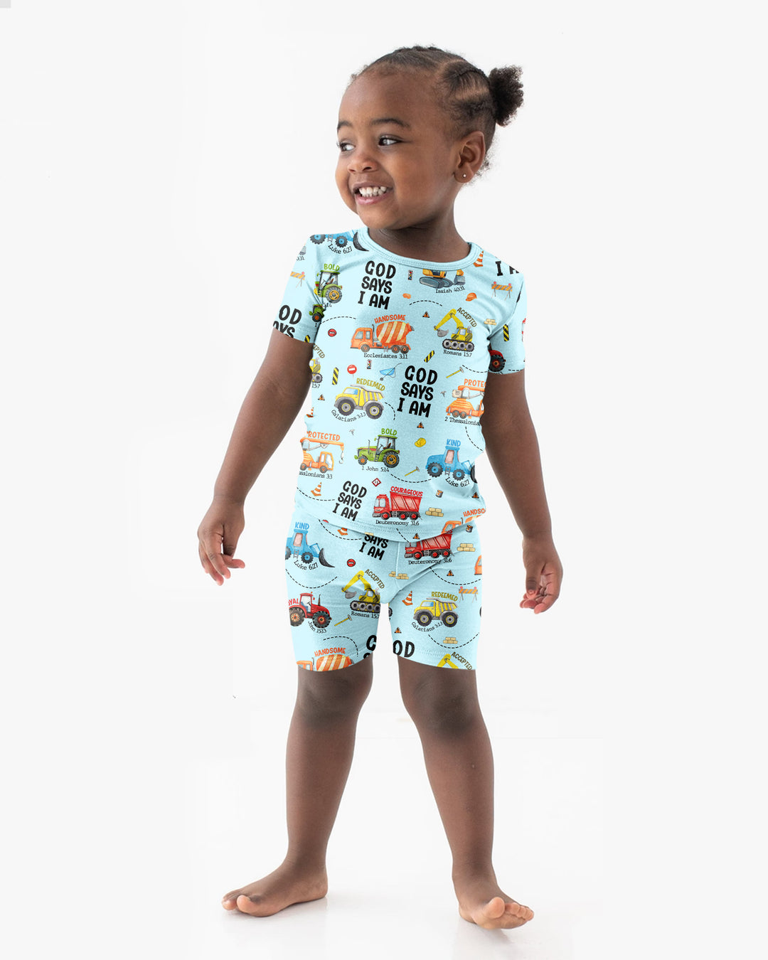 God Says I Am Boy Bamboo Two Piece Short Sleeve Shorts Pyjamas Set