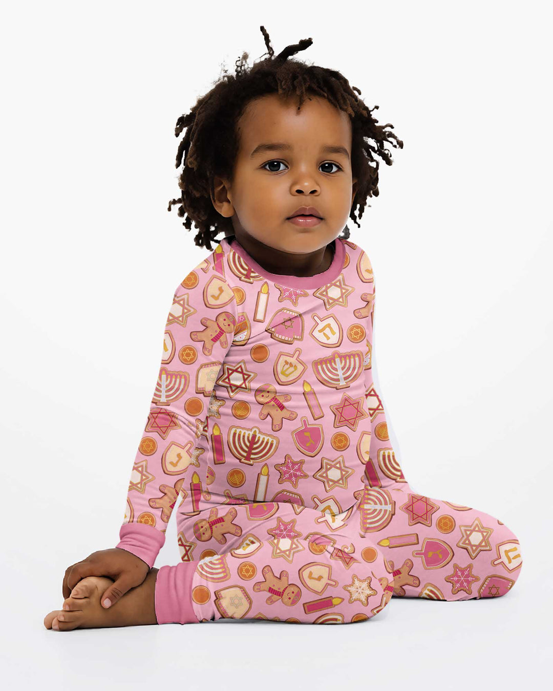 Hanukkah Cookies Bamboo Two Piece Long Sleeve Pajama Set