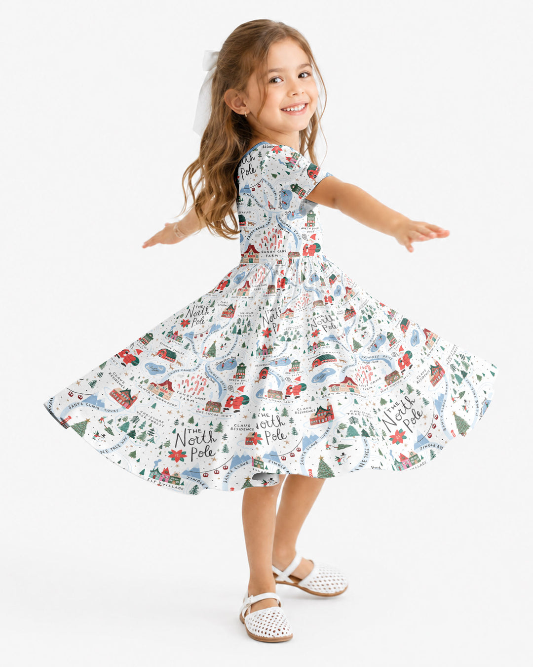 The North Pole Map Bamboo Twirl Dress