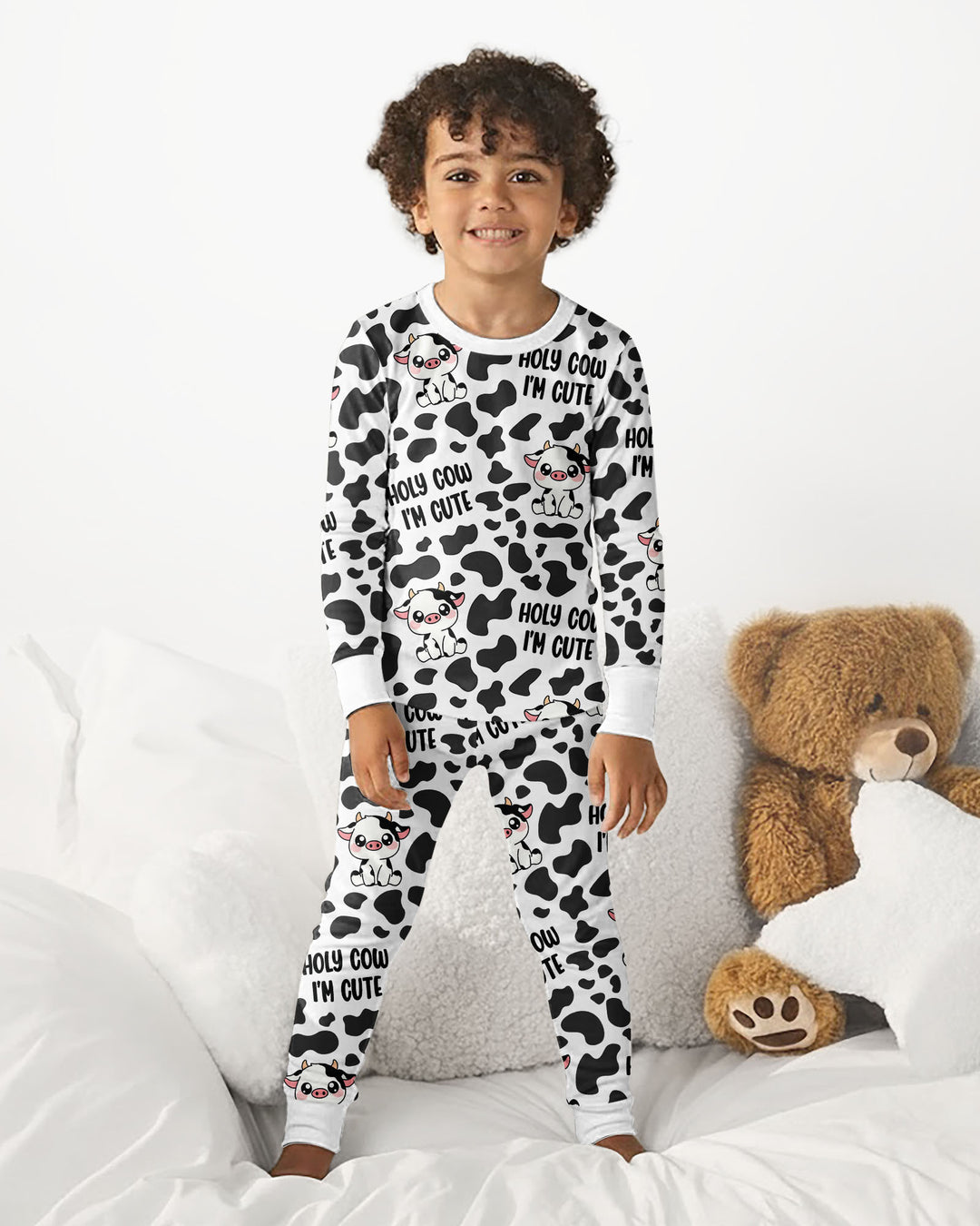 Holy Cow I'm Cute Bamboo Two Piece Long Sleeve Pajama Set