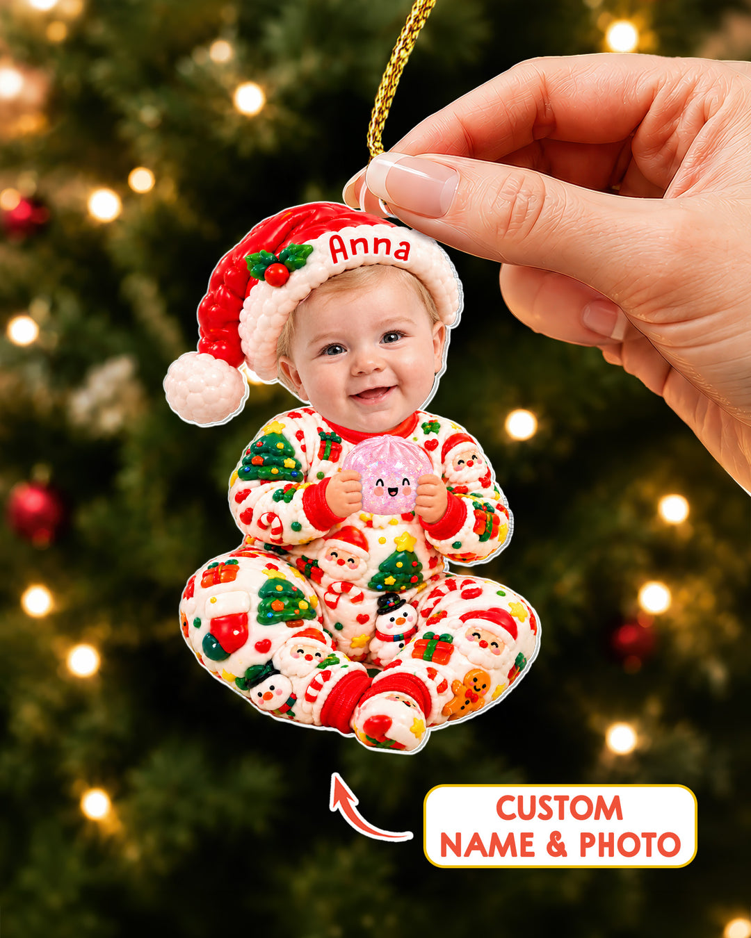 Squishy Christmas Joy Acrylic Ornament