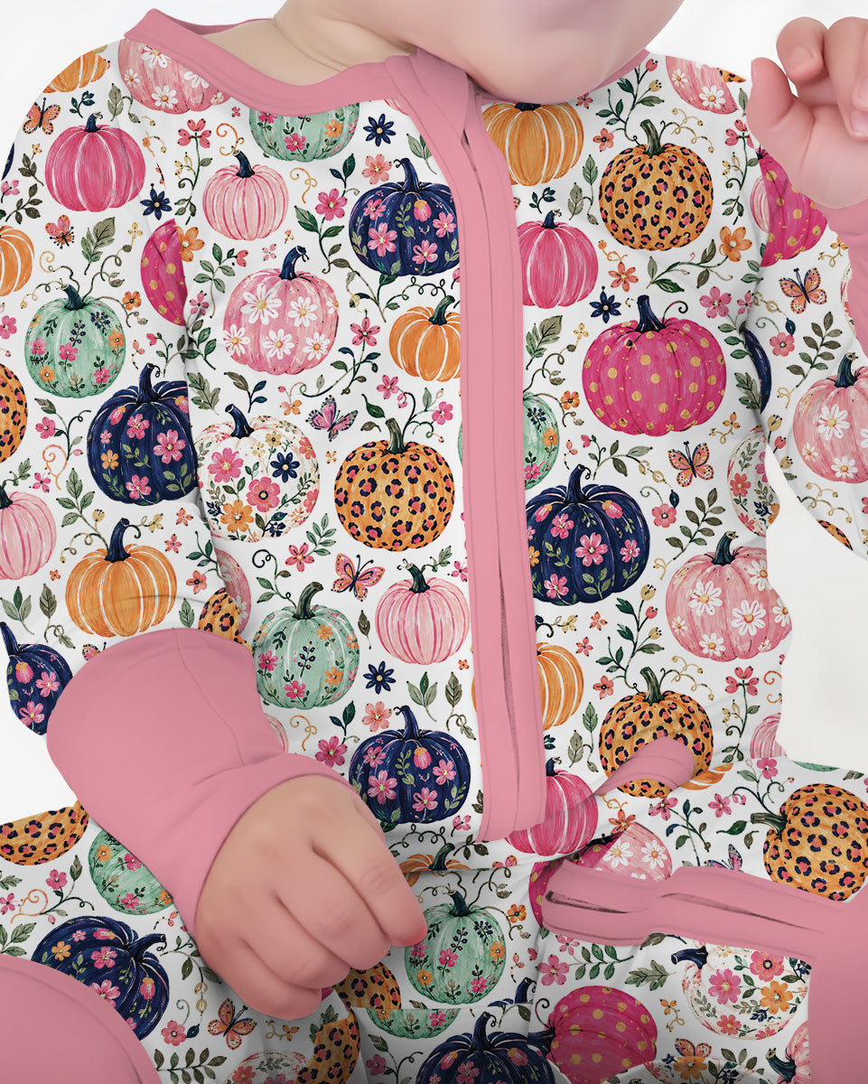 Floral Pumpkin Bamboo Convertible Zippy