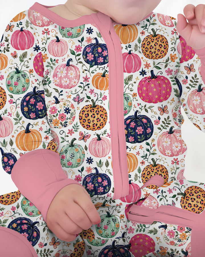 Floral Pumpkin Bamboo Convertible Zippy