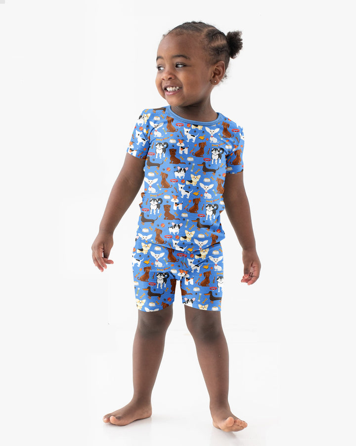 Dapper Dogs Bamboo Two Piece Short Sleeve Shorts Pyjamas Set