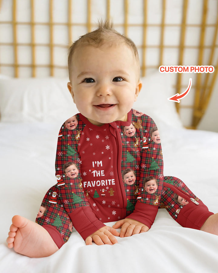 I'm The Favorite Christmas Funny Brother Sister Matching Bamboo Convertible Zippy