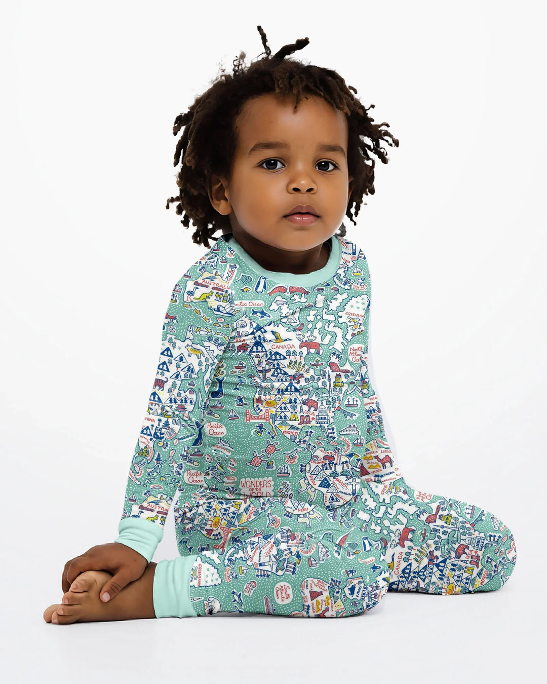 Hello World Wonders Bamboo Two Piece Long Sleeve Pajama Set