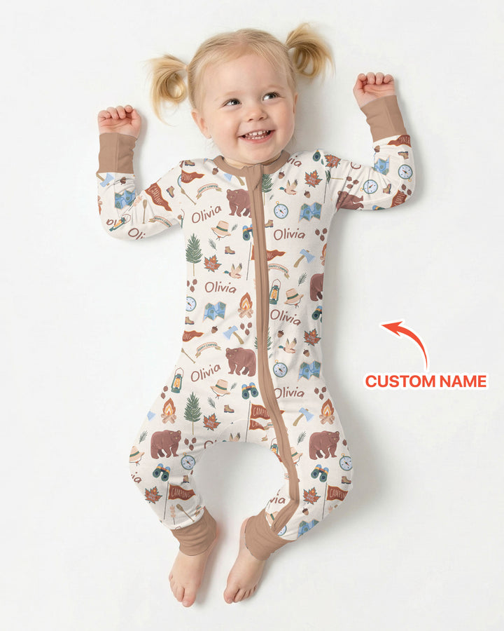 Custom Name Adventure Outdoors Bamboo Convertible Zippy