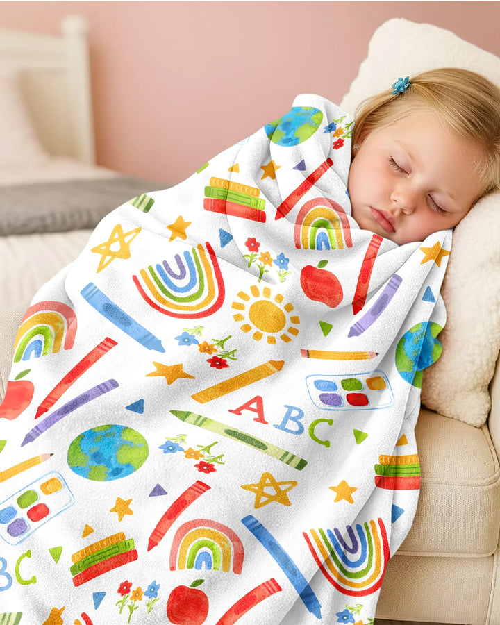 School Scribbles Bamboo Blanket