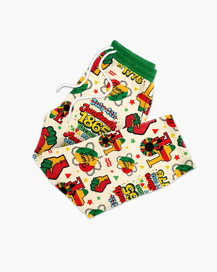 Juneteenth 1865 Because My Ancestors Weren't Free In 1776 Bamboo Men's Pajama Set