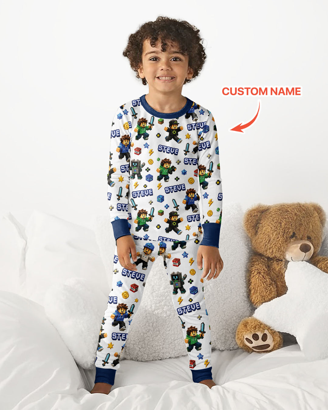 Playing Game With Me Bamboo Two Piece Long Sleeve Pajama Set