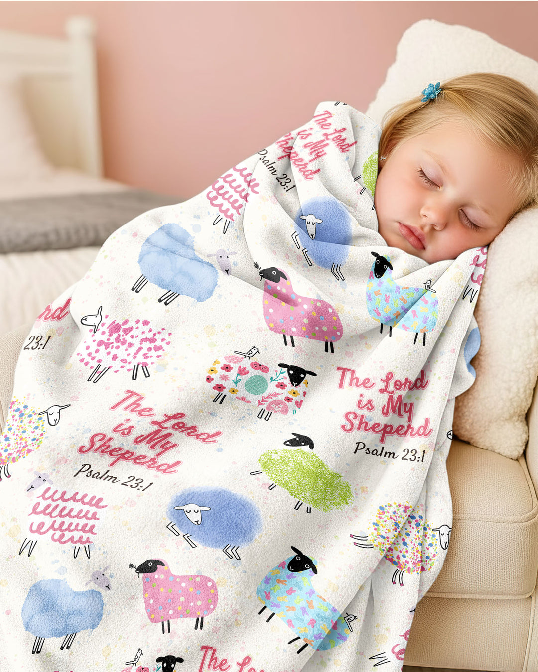 The Lord Is My Shepherd Psalm 23 Bamboo Blanket