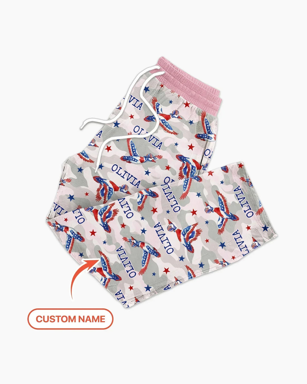Custom Name America Mallard Duck Family Matching Bamboo Men's Pajama Set