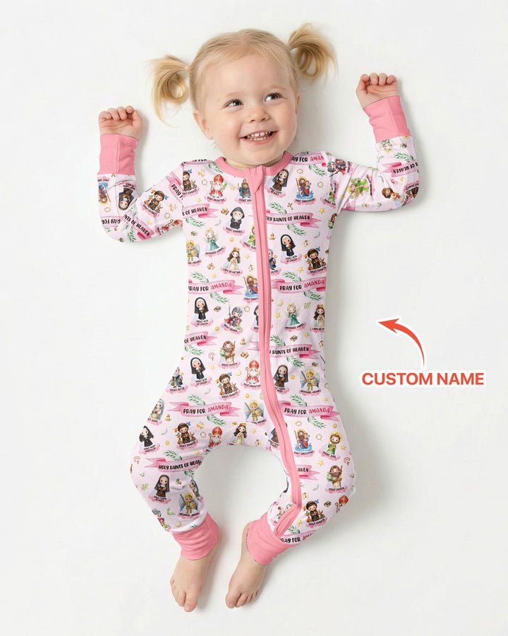 Holy Saints of Heaven Custom Name Bamboo Convertible Zippy