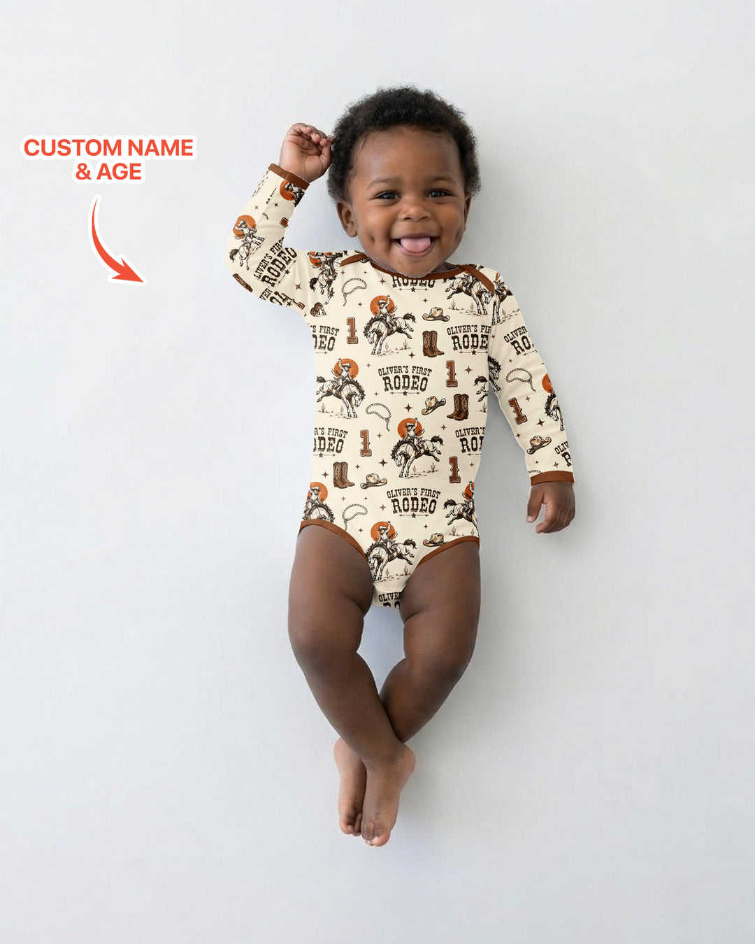 Custom Name Birthday Rodeo Bamboo Bodysuit