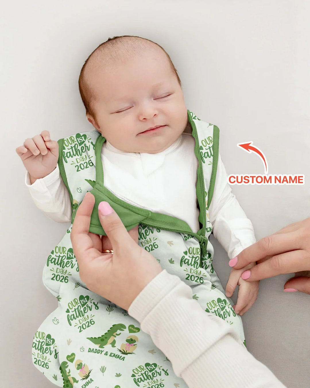 Custom Name Fathers Day 2026 Bamboo Sleep Bag
