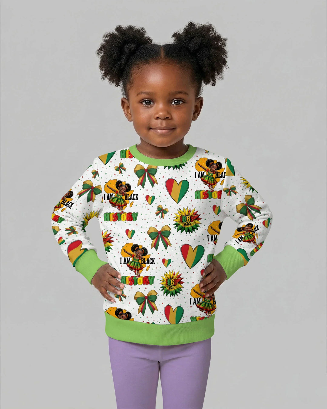 Juneteenth Girl I Am Black History Bamboo Crewneck Sweatshirt