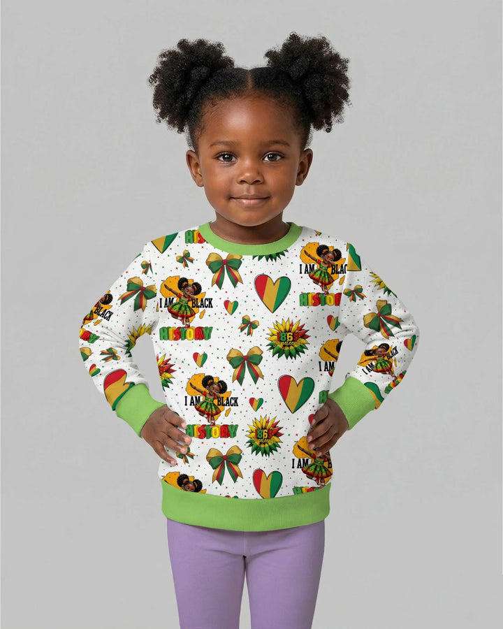 Juneteenth Girl I Am Black History Bamboo Crewneck Sweatshirt