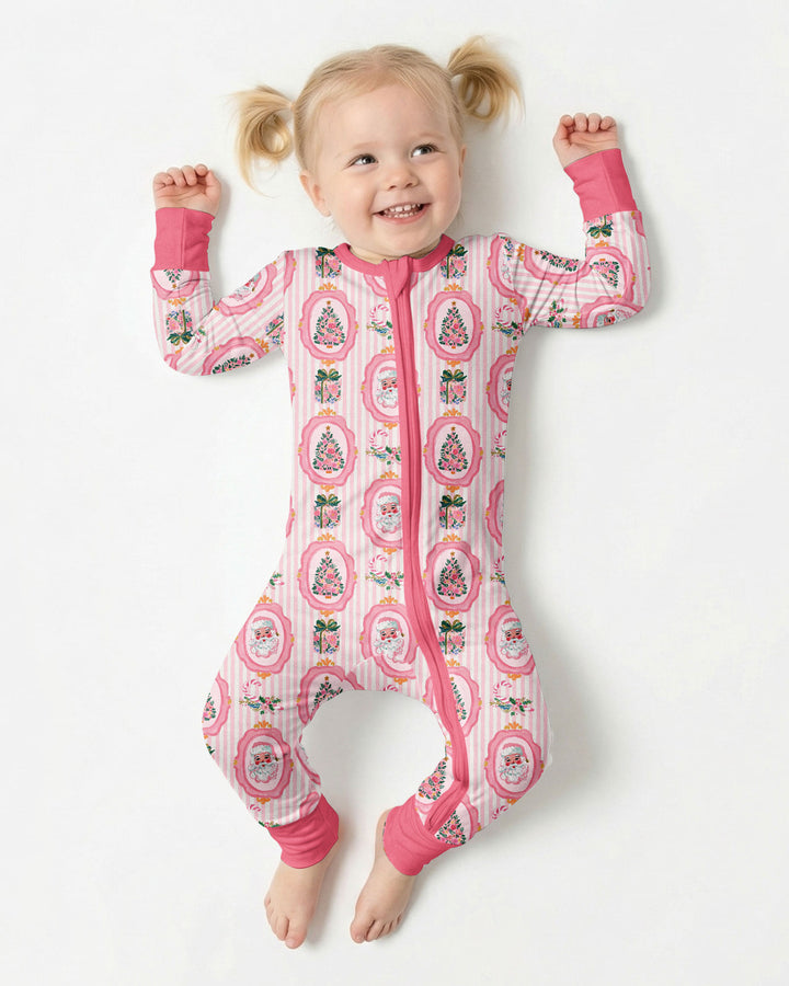 Pink Vintage Christmas Bamboo Convertible Zippy