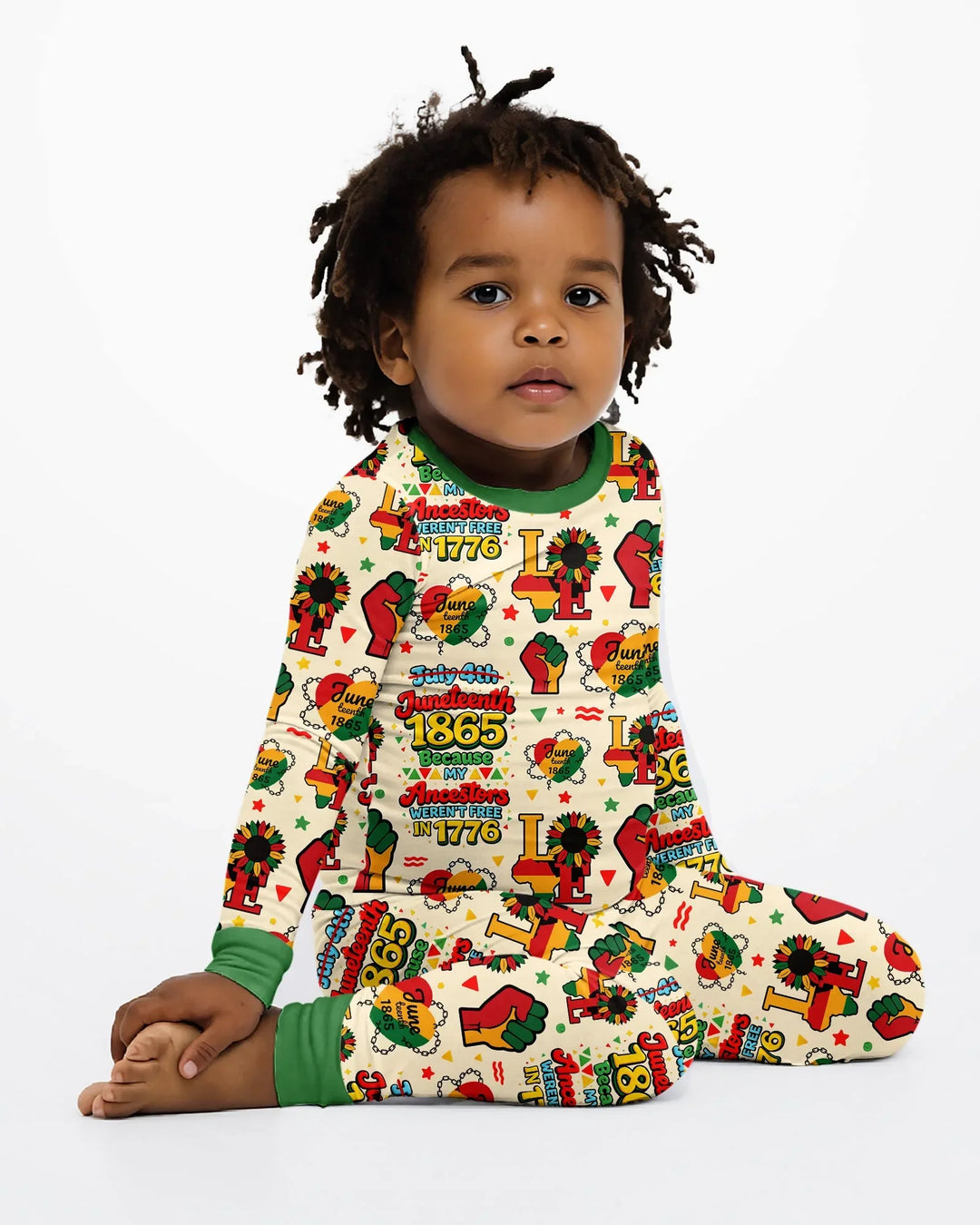 Juneteenth 1865 Because My Ancestors Weren't Free In 1776 Bamboo Two Piece Long Sleeve Pajama Set