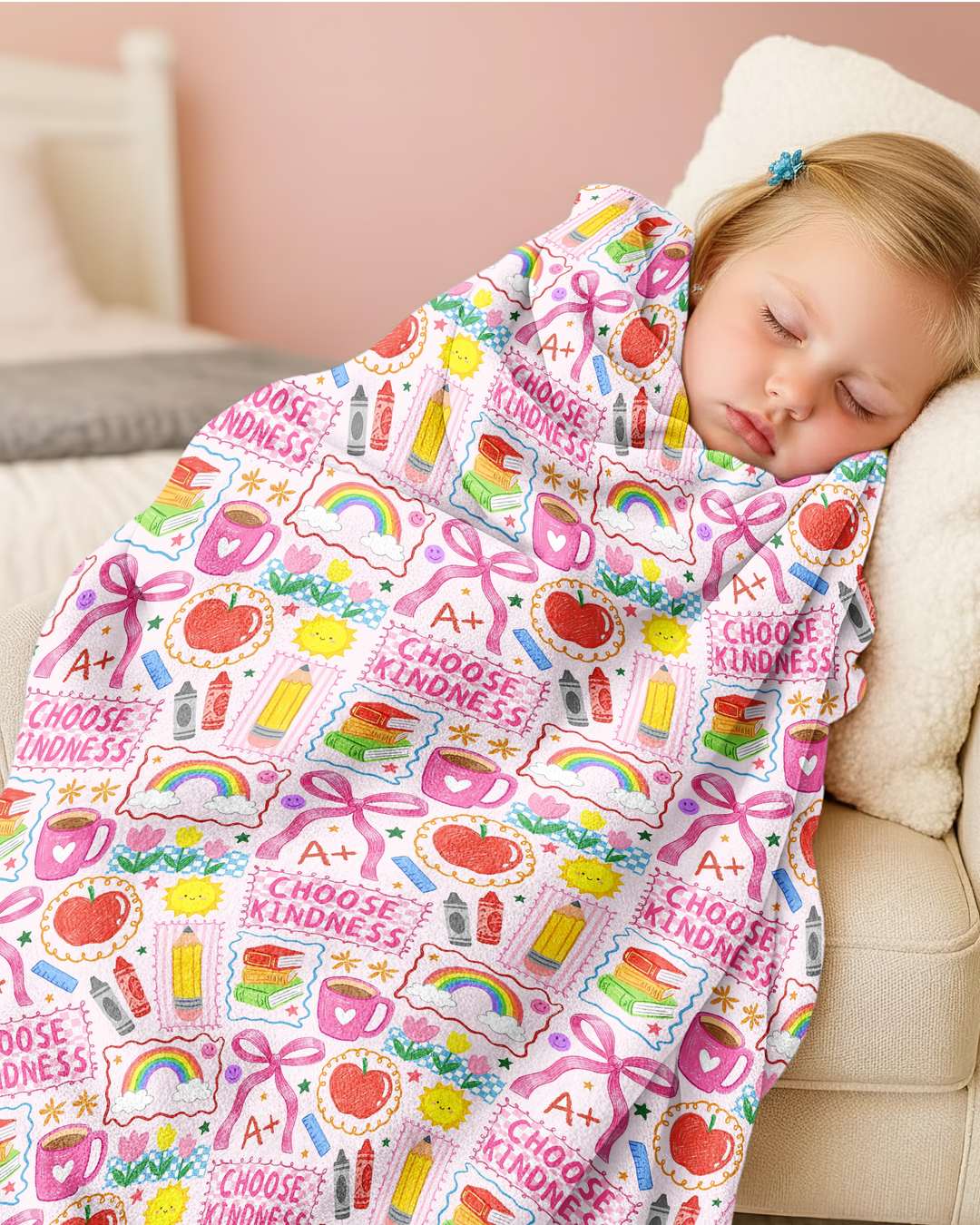Kindness School Girl Bamboo Blanket