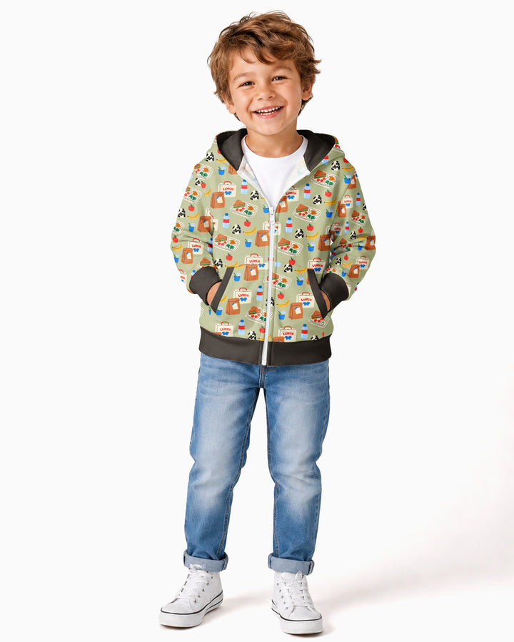 Happy School Lunch Bamboo Zip Hoodie