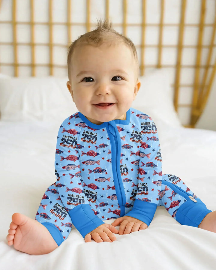 Stars and Stripes Fish Bamboo Convertible Zippy