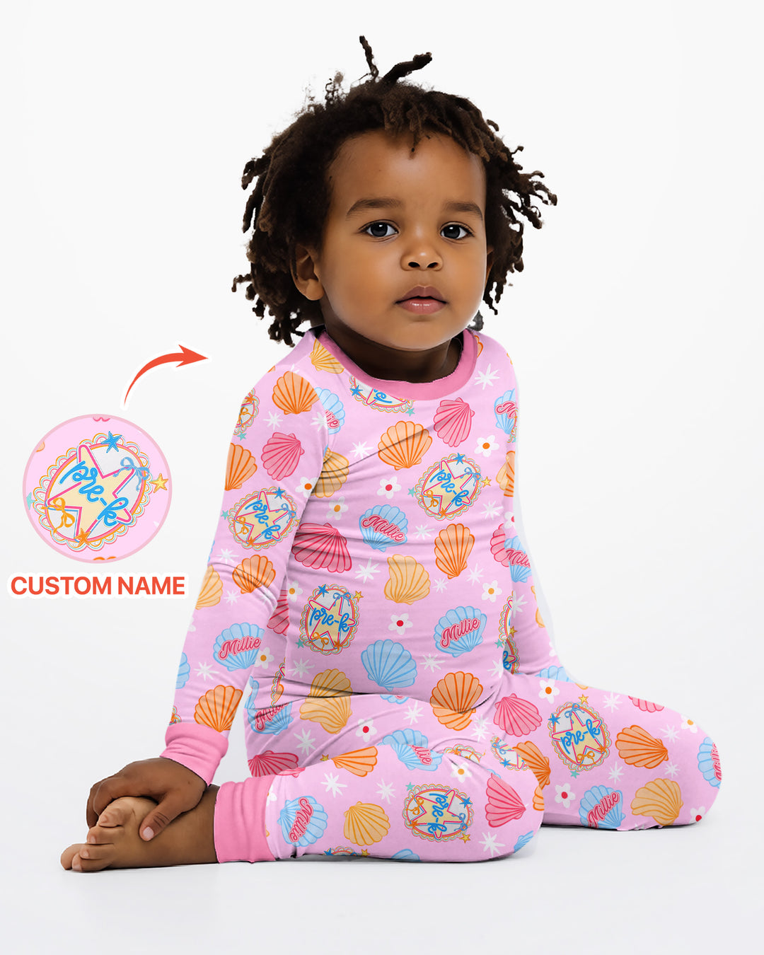 Mermaid Back To School Bamboo Two Piece Long Sleeve Pajama Set
