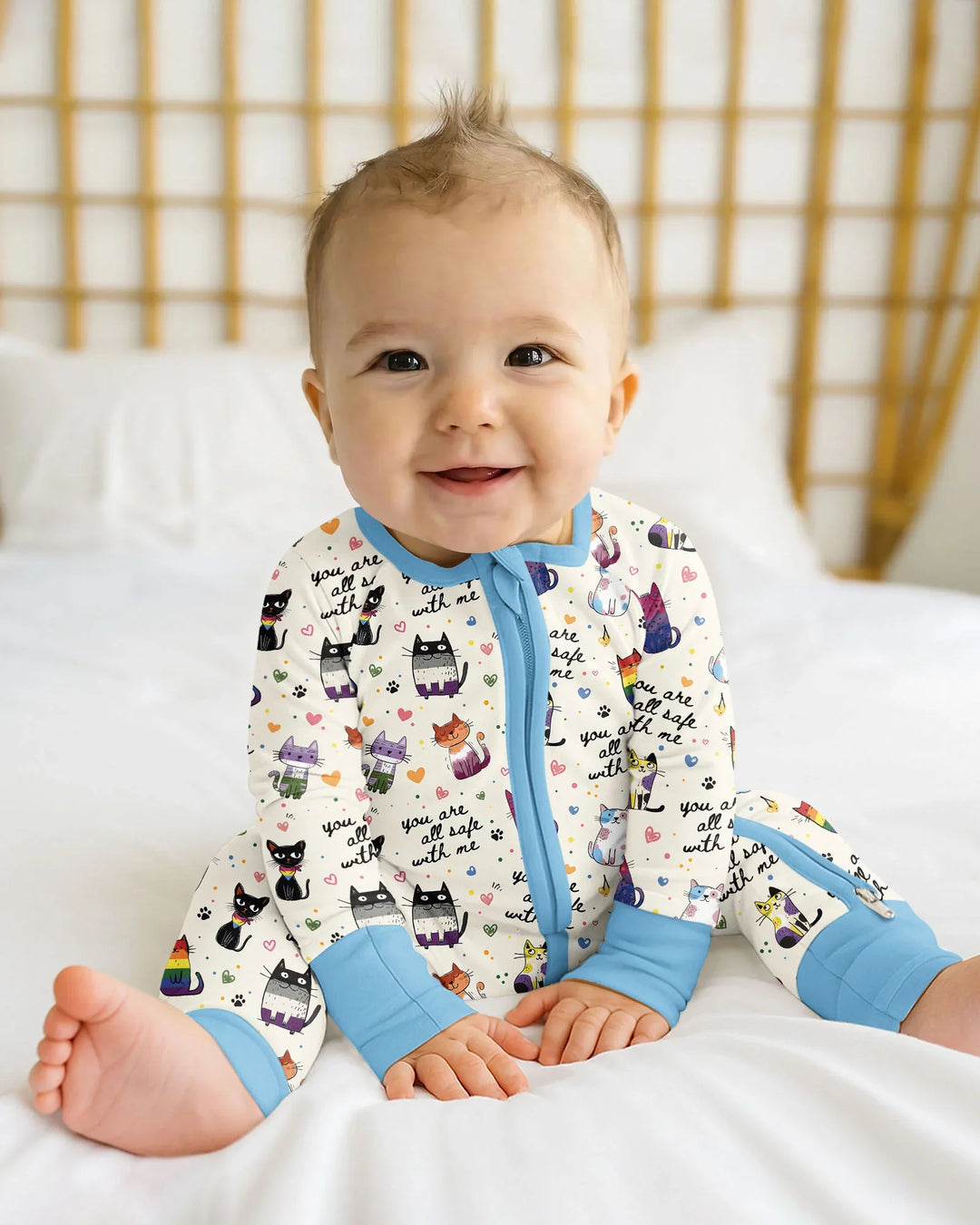 Loved & Safe Kitties Family Matching Bamboo Convertible Zippy