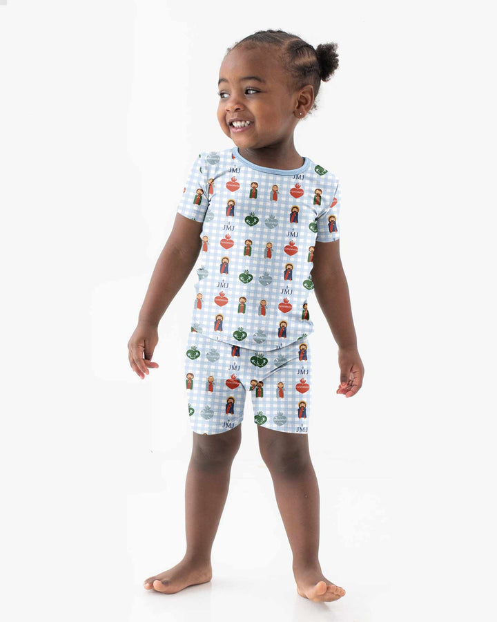 Template Bamboo Two Piece Short Sleeve Shorts Pyjamas Set