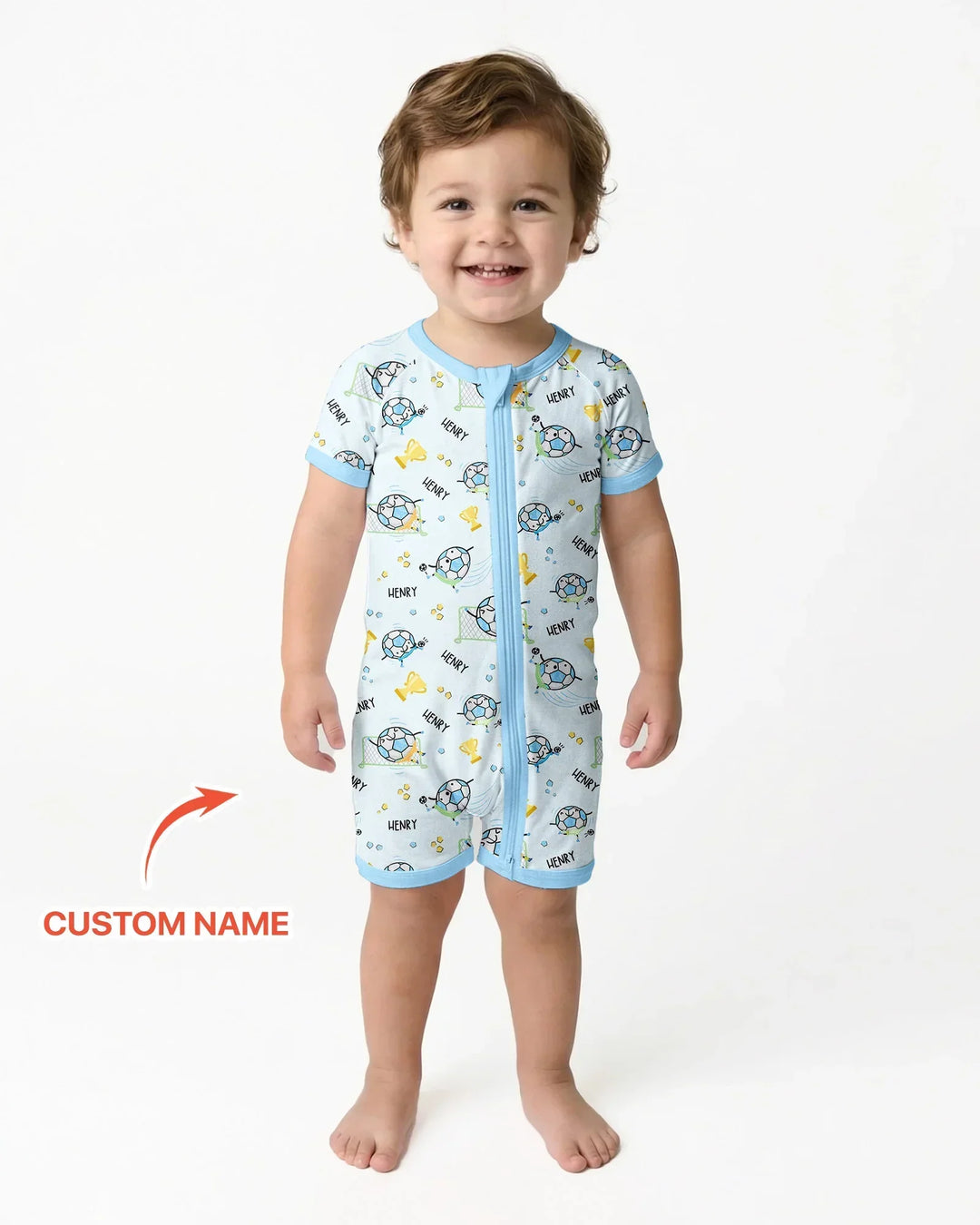 Custom Name Soccer Dad Team Matching Bamboo Shorty Zippy