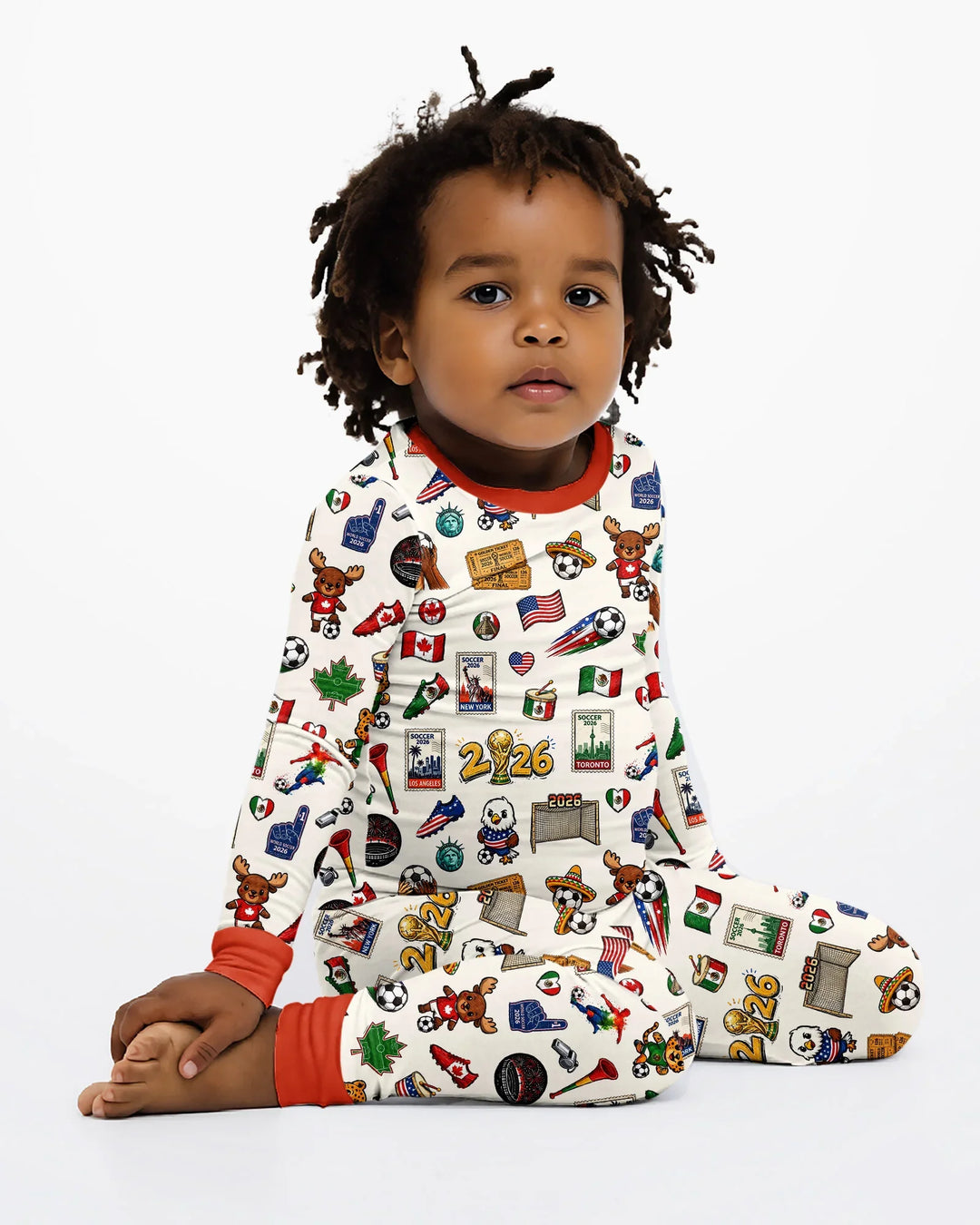 Soccer Cup 2026 Bamboo Two Piece Long Sleeve Pajama Set