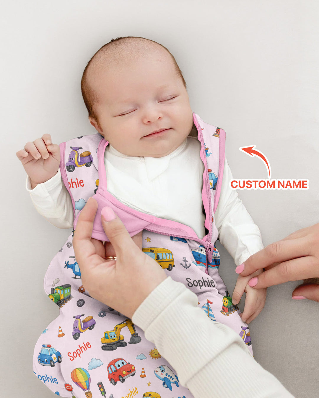 Custom Name Cute Transport Bamboo Sleep Bag