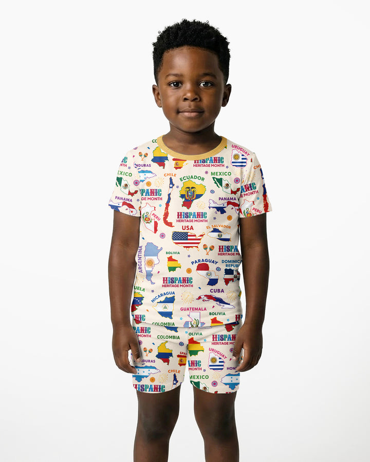 Template Bamboo Two Piece Short Sleeve Shorts Pyjamas Set